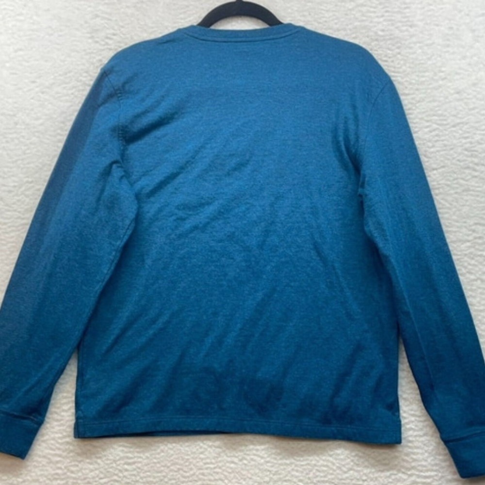 Untuckit Henley Mens Medium Blue Grassi Shirt View 2